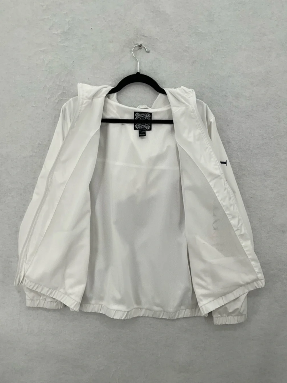 NWOT Lakegirl‎ Women's Full Zip Windbreaker Jacket Nautical Large White